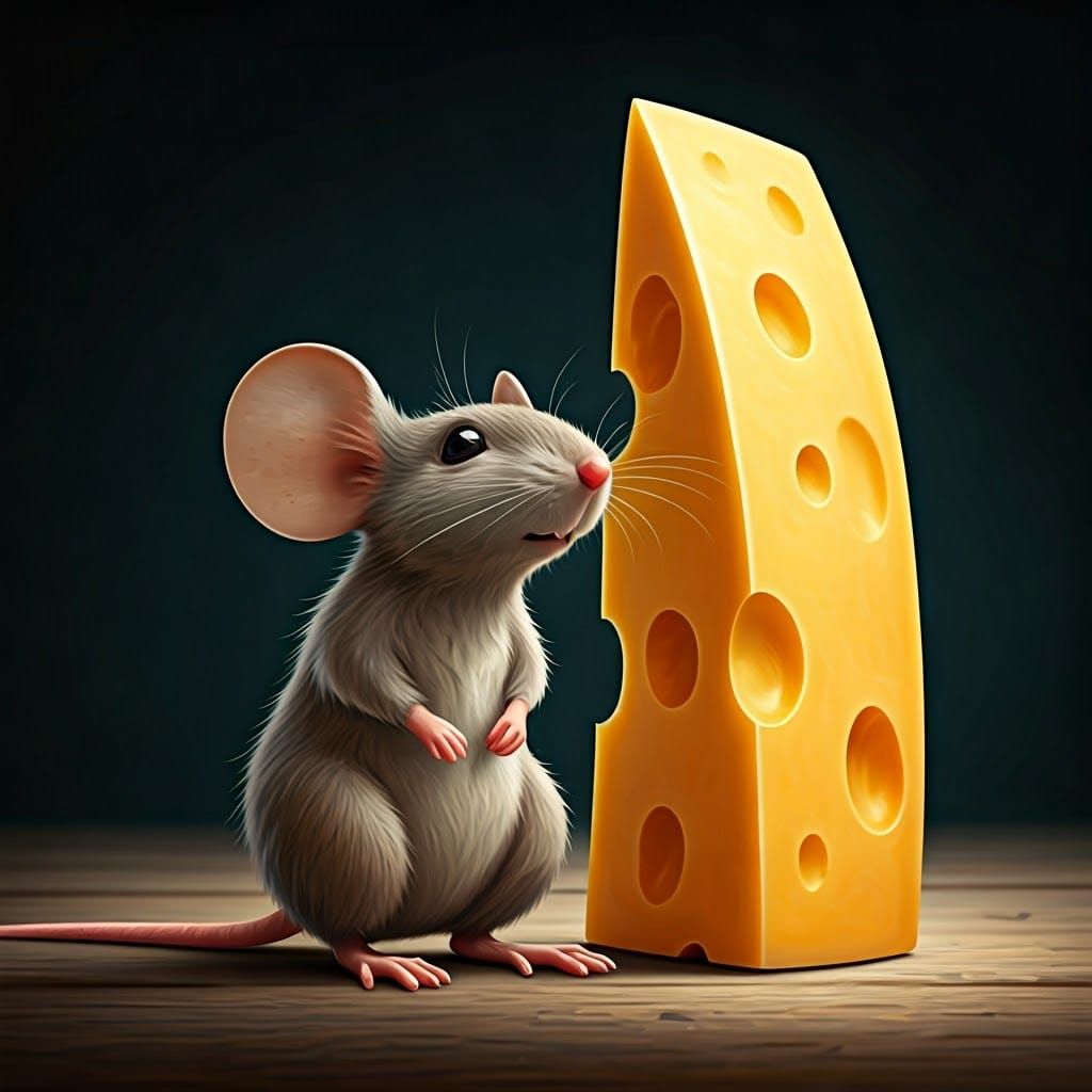 Mouse Pleading for Yellow Cheese