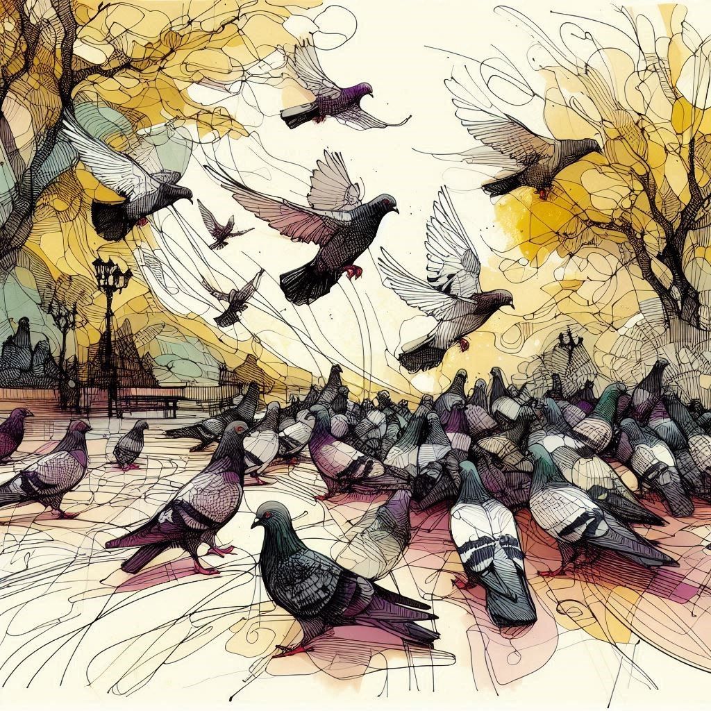 Flock of Pigeons