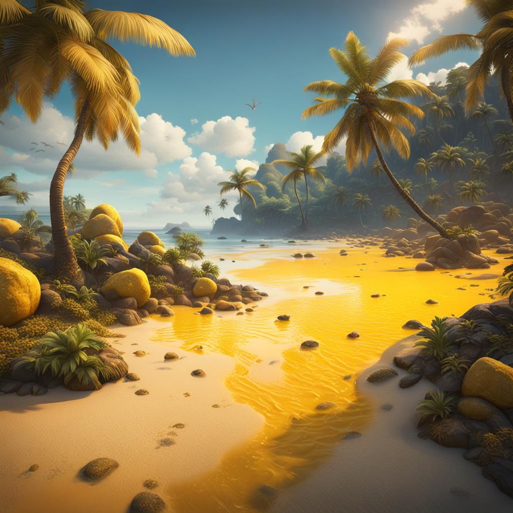 Yellow Tropical beach