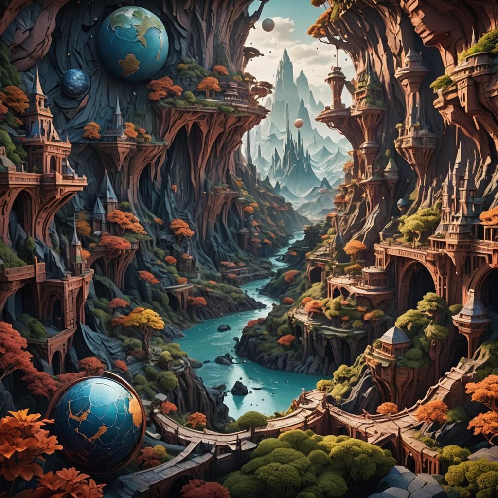 An intricate kirigami of the planet