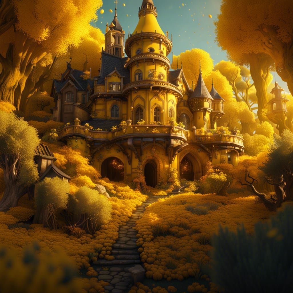 Yellow is the happiest color AI Generated Artwork NightCafe Creator