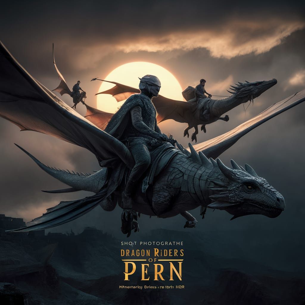 Movie Poster Dragon Riders of Pern AI Generated Artwork NightCafe