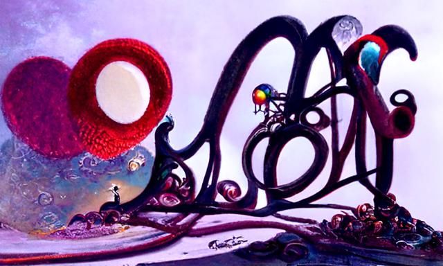 Love is like a book, there's dot everywhere and connected by...