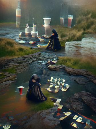 Five Cups on Dark Surface