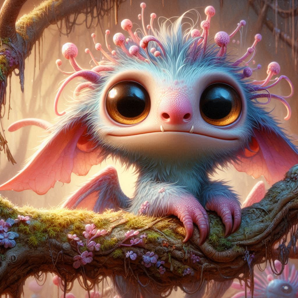 adorable fairy-tale fantasy creature portrait..