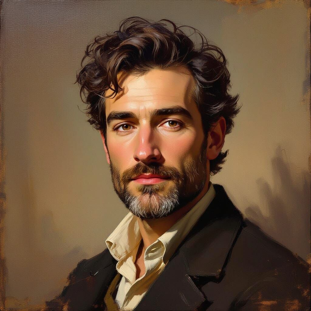 David Rosenthal Portrait in Classic Oil Painting Style