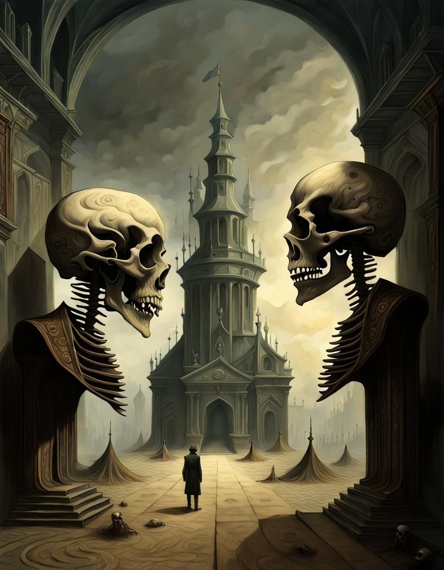 Beyond the Veil The Land of No Return AI Generated Artwork