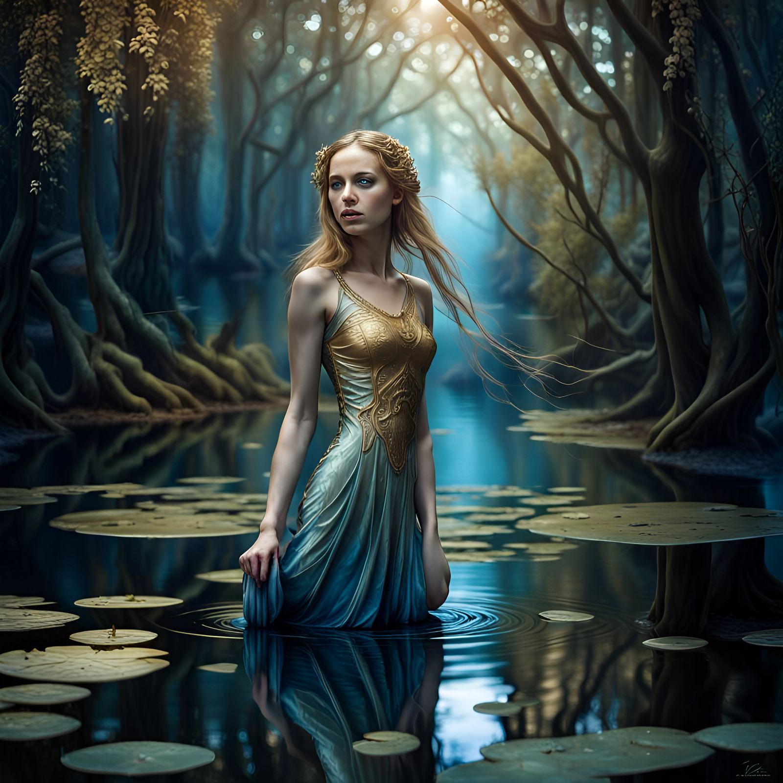 The Enigmatic Wanderer: Unraveling the Secrets of Morelda, the Forest's Mysterious Nymph  by @Rick Towers