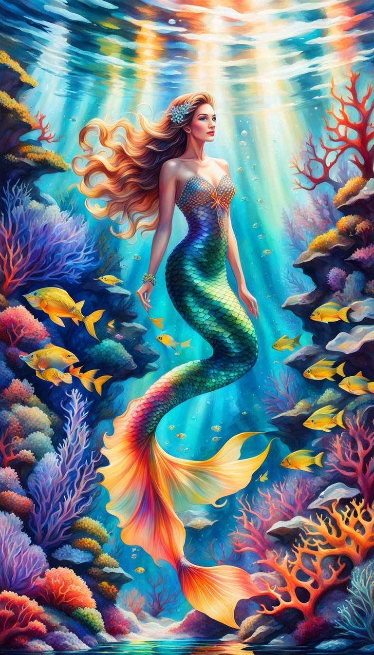 Stunning Mermaid - AI Generated Artwork - NightCafe Creator