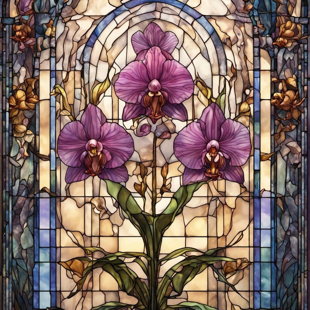 Stained glass orchid  by @Madram