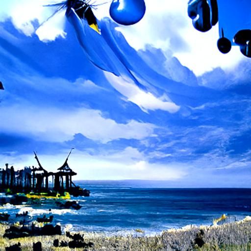 Wind chimes ocean waves AI Generated Artwork NightCafe Creator