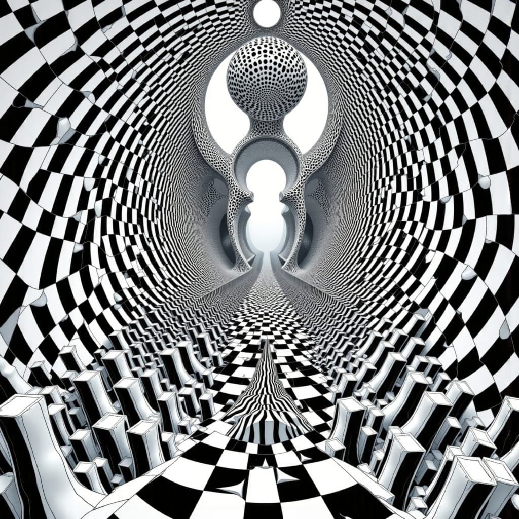 <lora:gak:1.0> <lora:Gep:1.0> Escher polka dots pastel oscillating