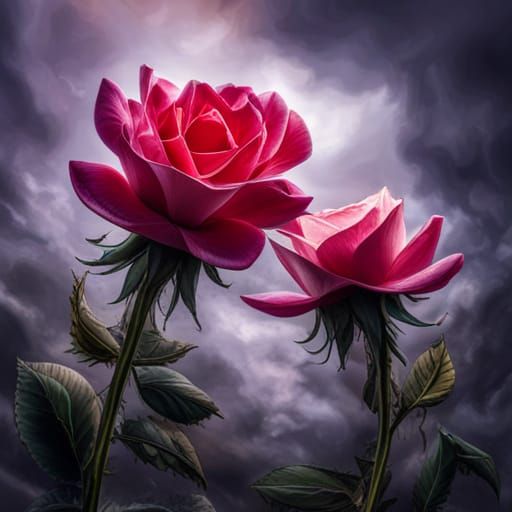 Hyperrealistic Roses in Sharp Focus