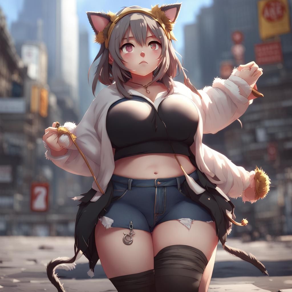 Fat anime girl - AI Generated Artwork - NightCafe Creator