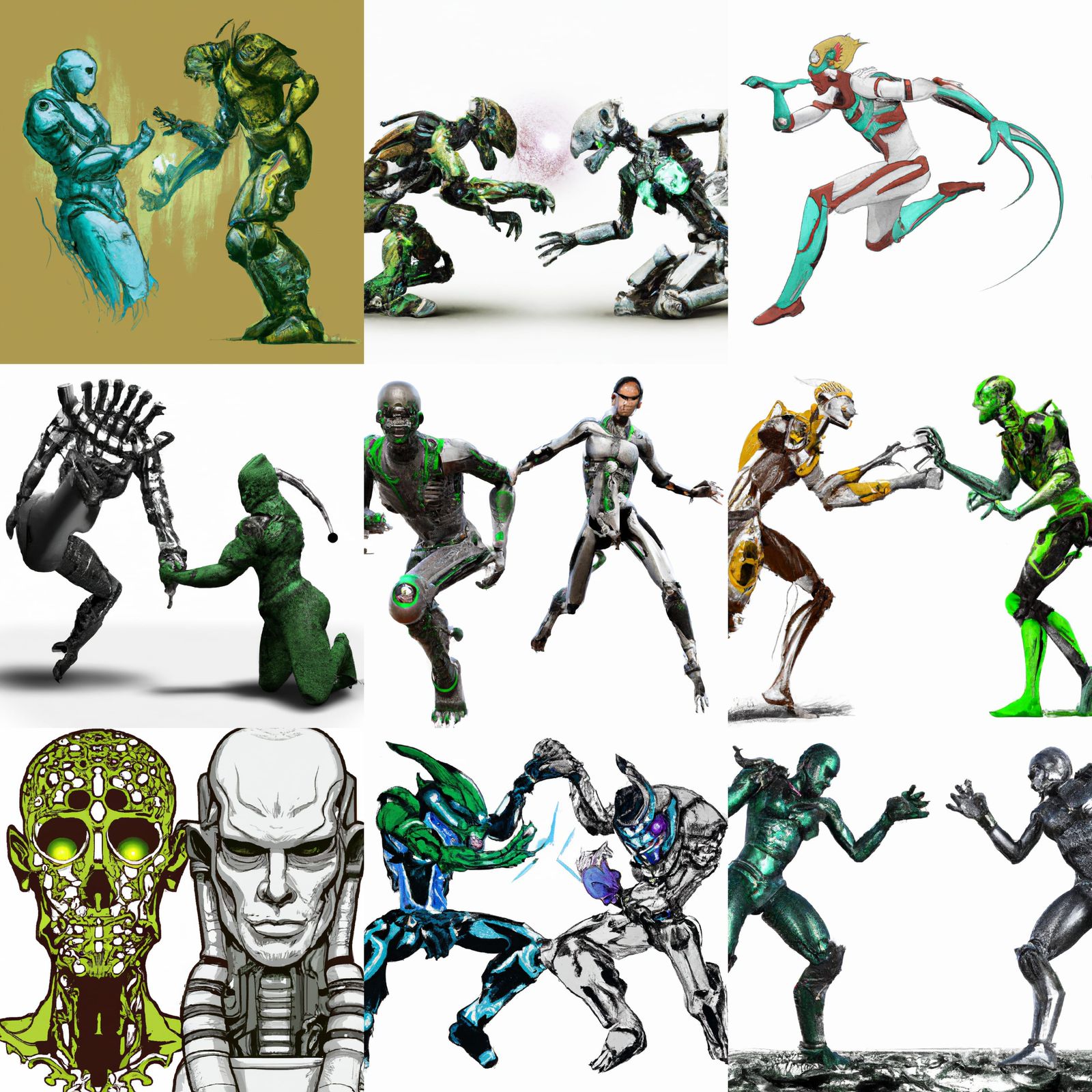 Alien versus Predator, zombie fused cyborg - AI Generated Artwork ...