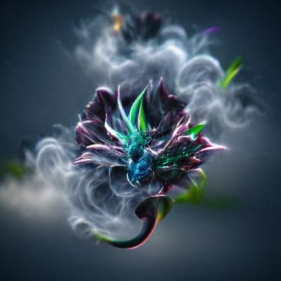 cool smoke dragon flower 8k resolution