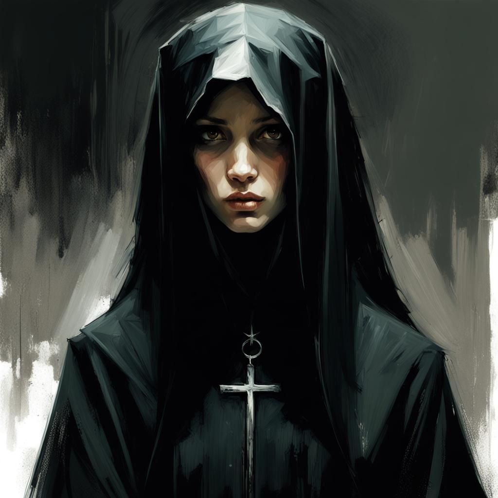 Nuns can be scary - AI Generated Artwork - NightCafe Creator