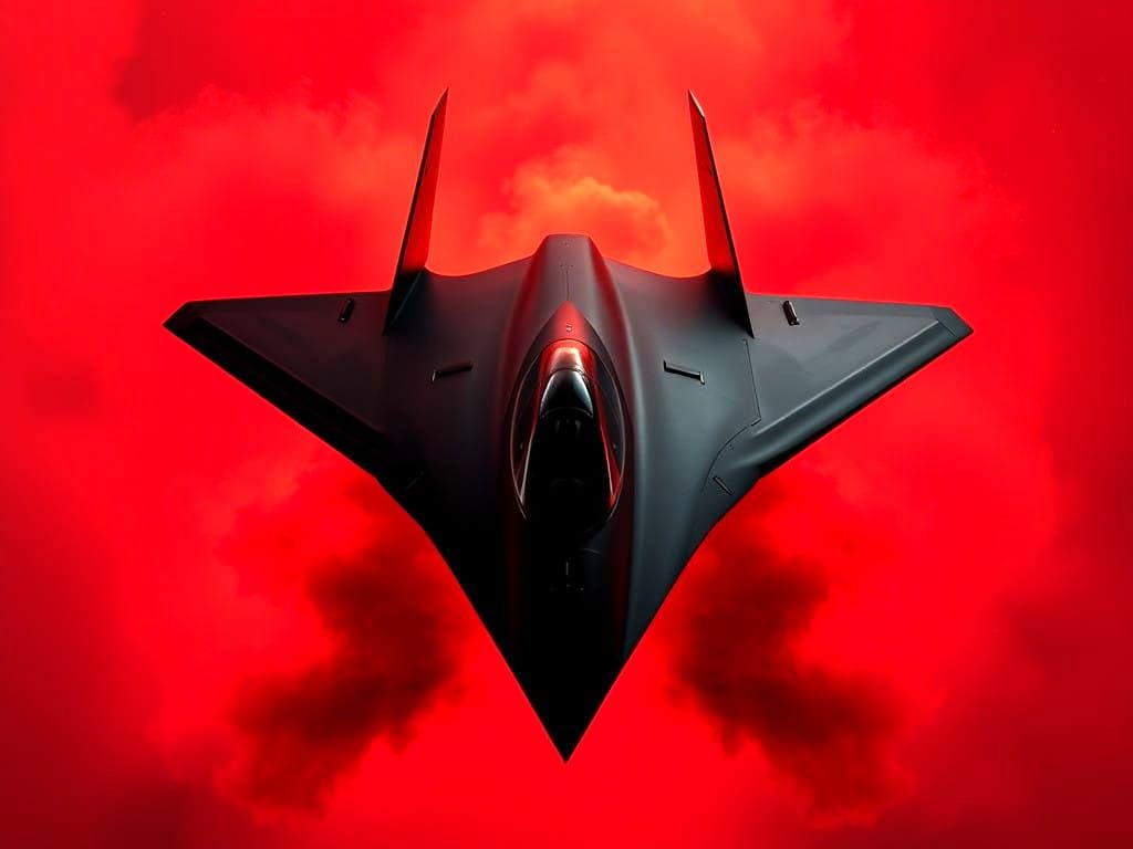Thunderbird Shadow emerging from crimson interstellar clouds  by @Dingo_DA_Best