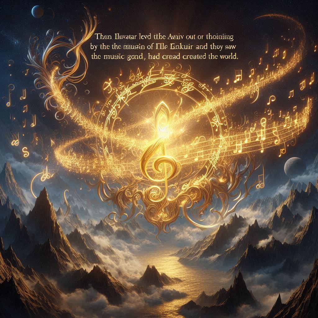 the creation of eä, by the music of Ilúvatar and the Ainur, ...