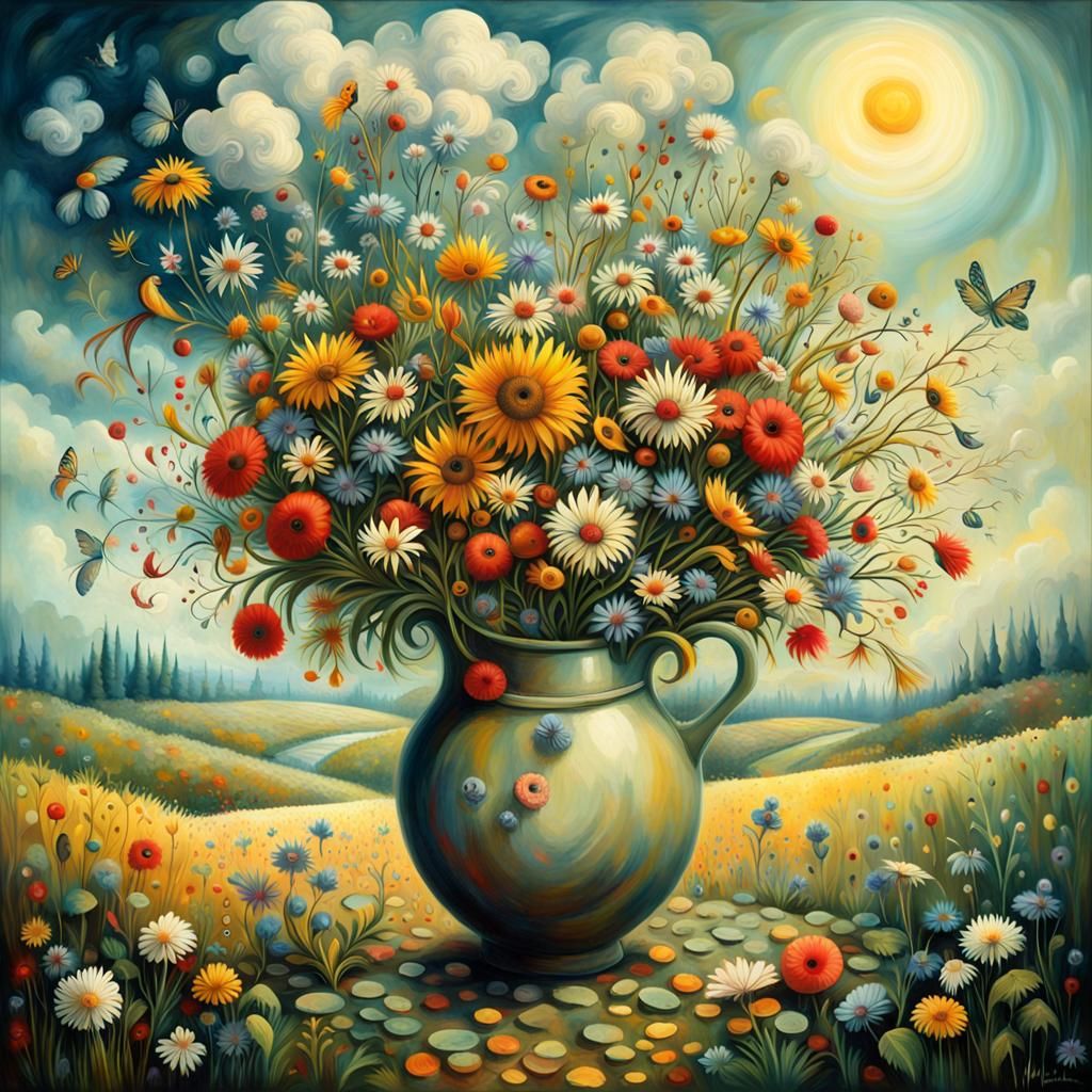 wildflowers in a dreamscape