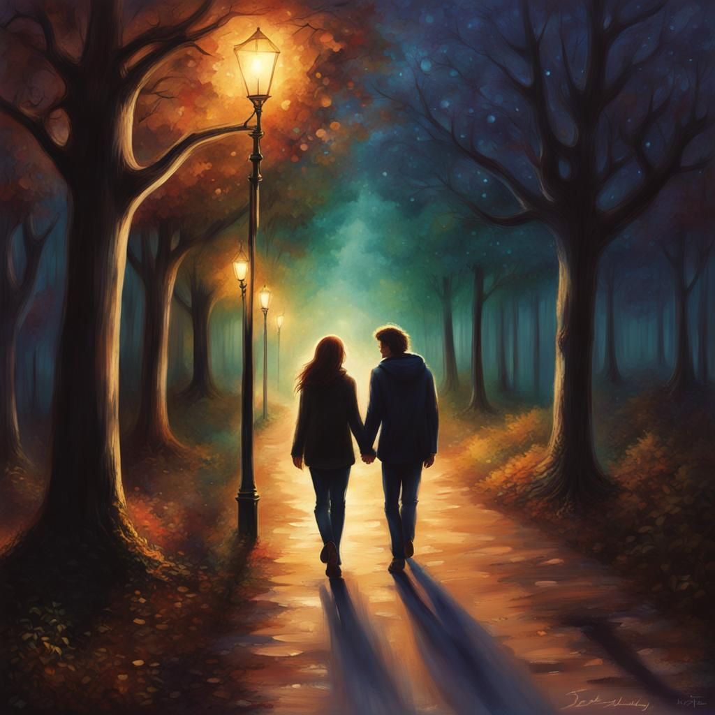 Just walking each other home - AI Generated Artwork - NightCafe Creator