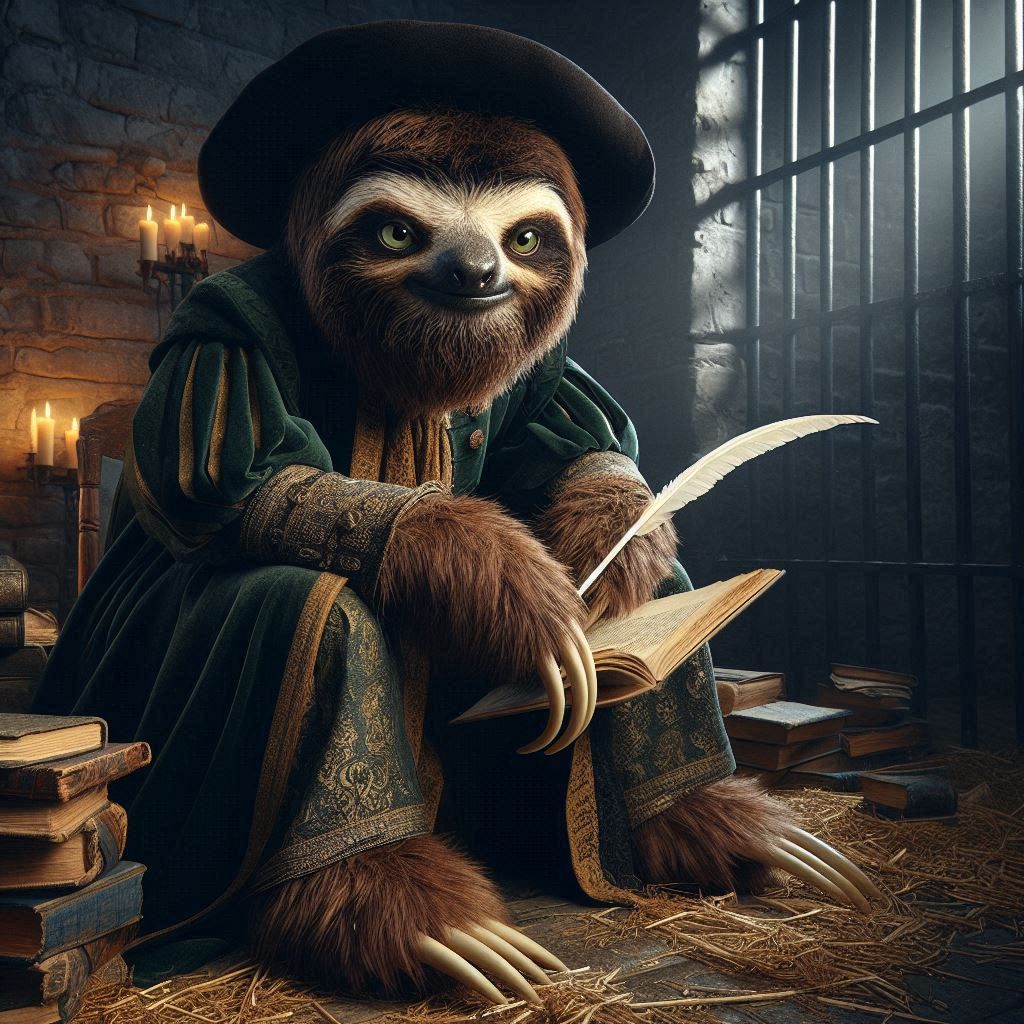 Slothnelius Agrippa, imprisoned by muggles for his writings, from “Harry Potter”