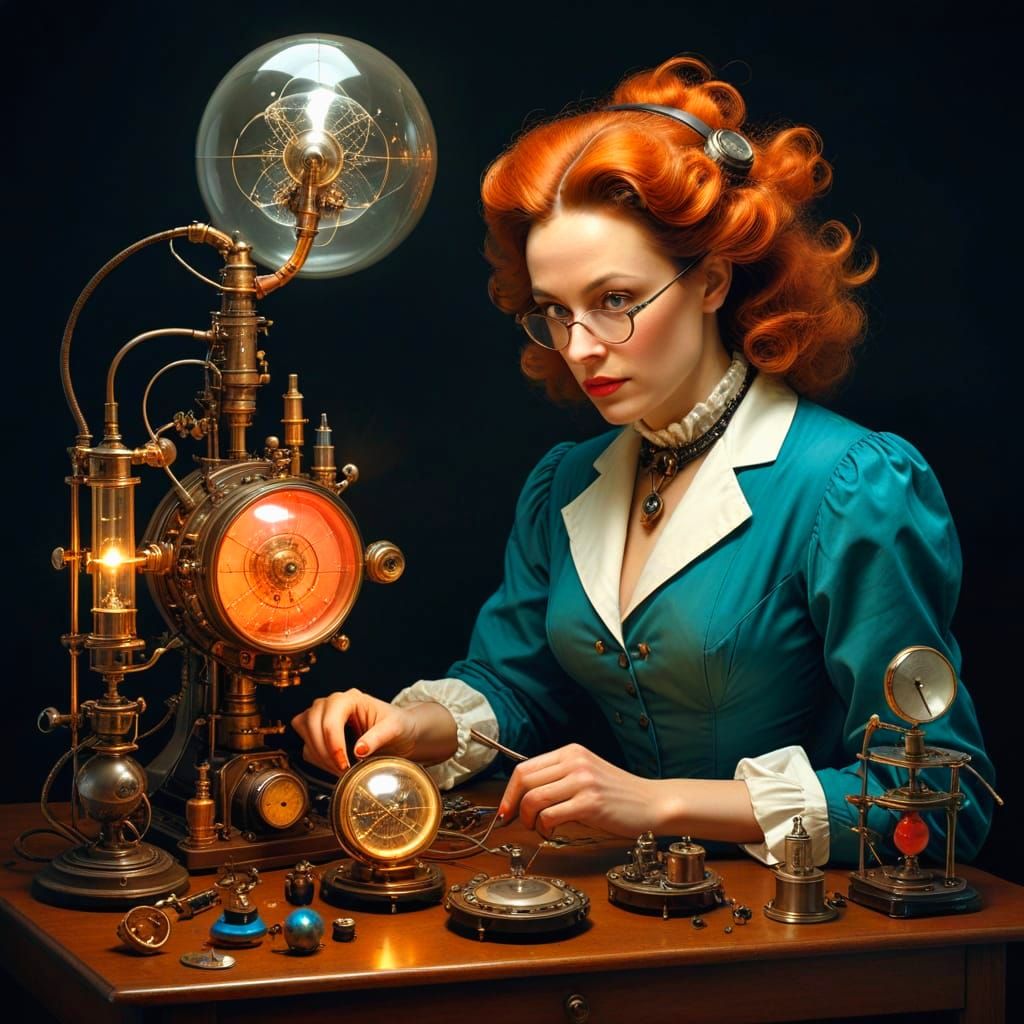 Timeless Beauty in a Whimsical Scientific Wonderland