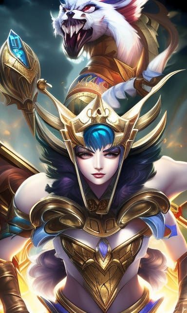 Viego the ruined king league of legends key visual style por...