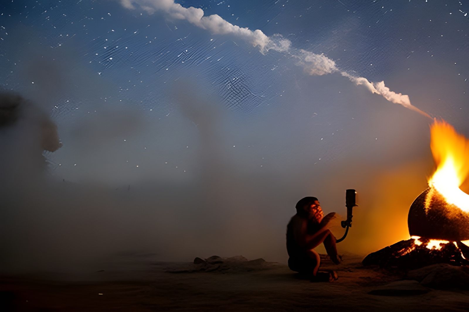 Monkey cooking a TACTICAL NUKE, nuke, fire, tactical nuke, e...