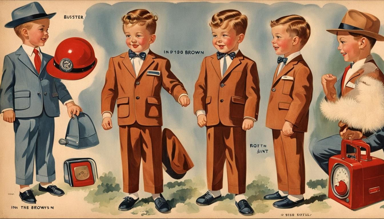 In the 1950s, The Buster Brown Suit, popular style of suit f...