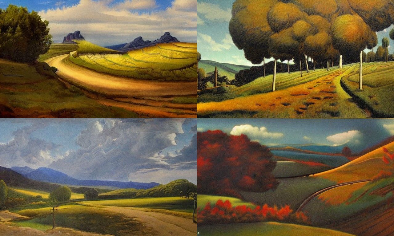 Landscape in the style of Fantastic realism