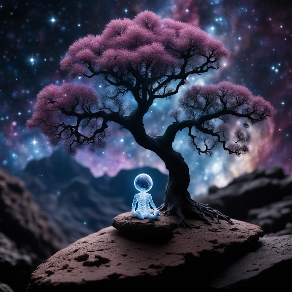 Cute Nebula Baby in Shimmering Cosmos