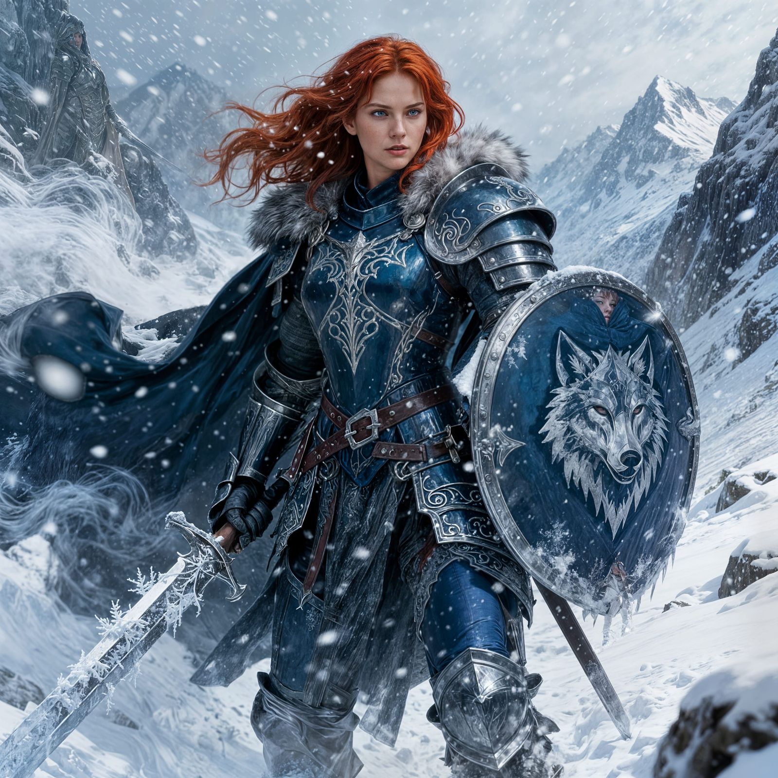 Paladin of the Snow  by @Cabbits