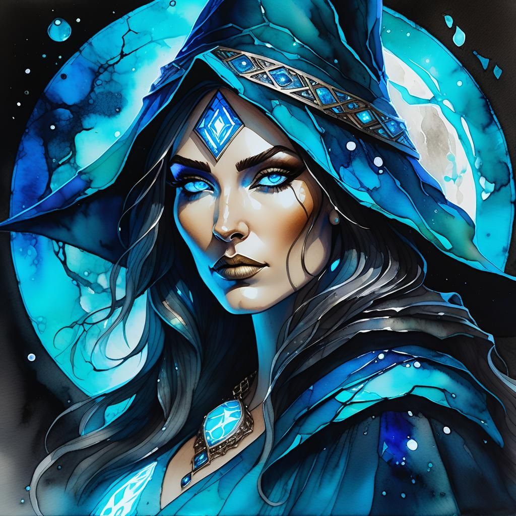 Cerulean Seductress. - AI Generated Artwork - NightCafe Creator