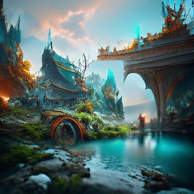 Cinematic fantasy landscape - AI Generated Artwork - NightCafe Creator