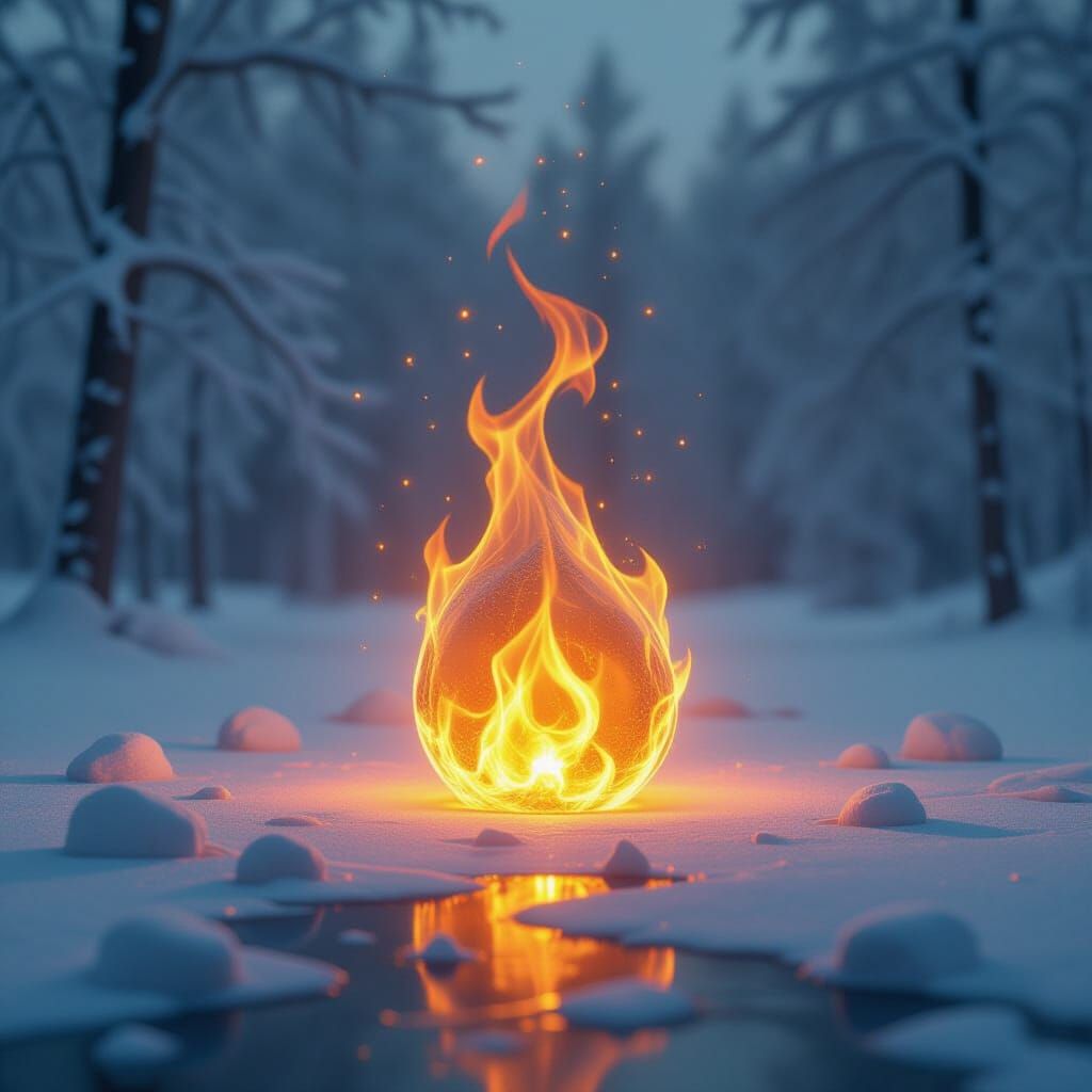 Frozen Fire: A Study in Contrasts