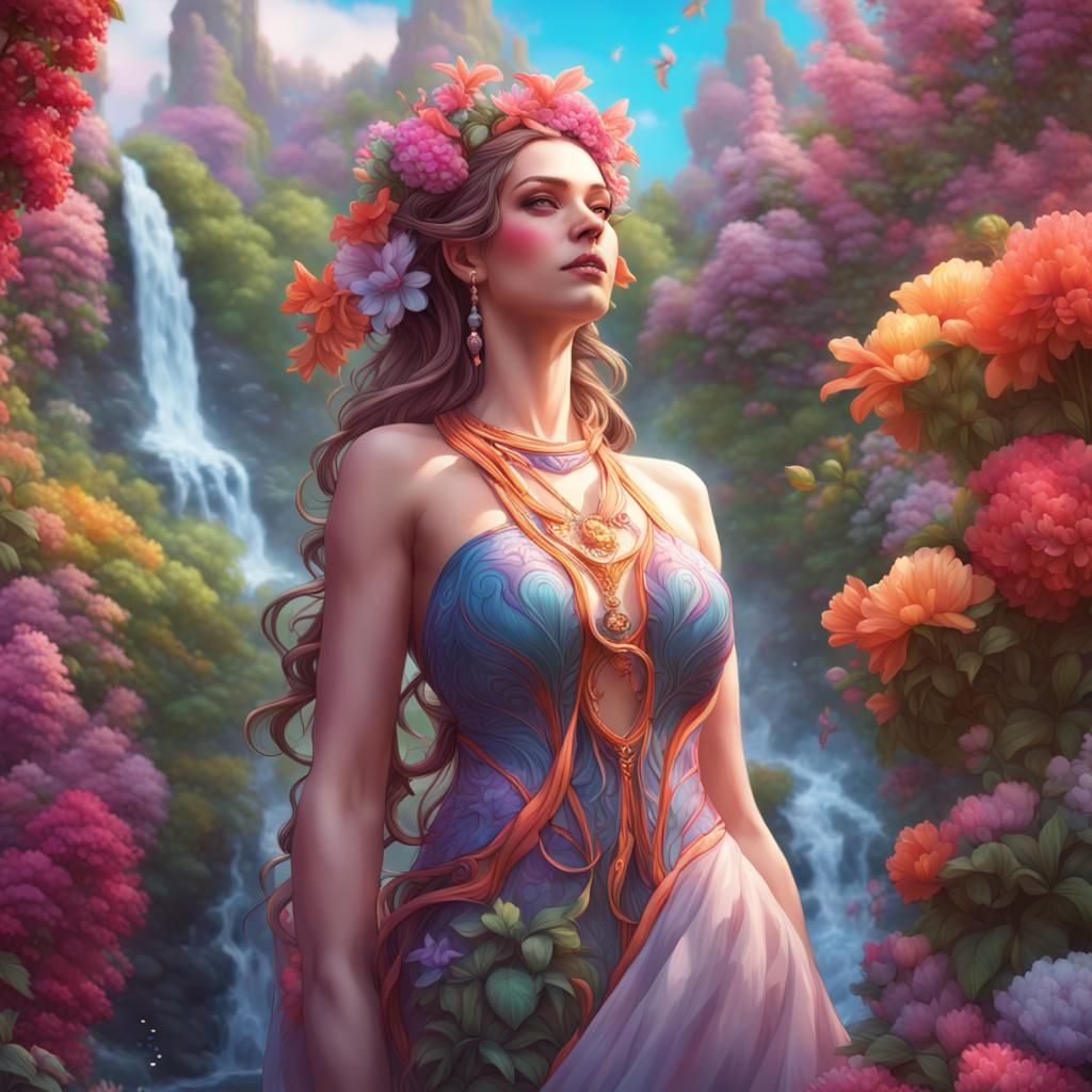 Forest flower nymph