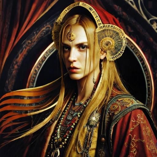 wise, emo, hippie, tattoo, elegant, photorealistic, realisti...