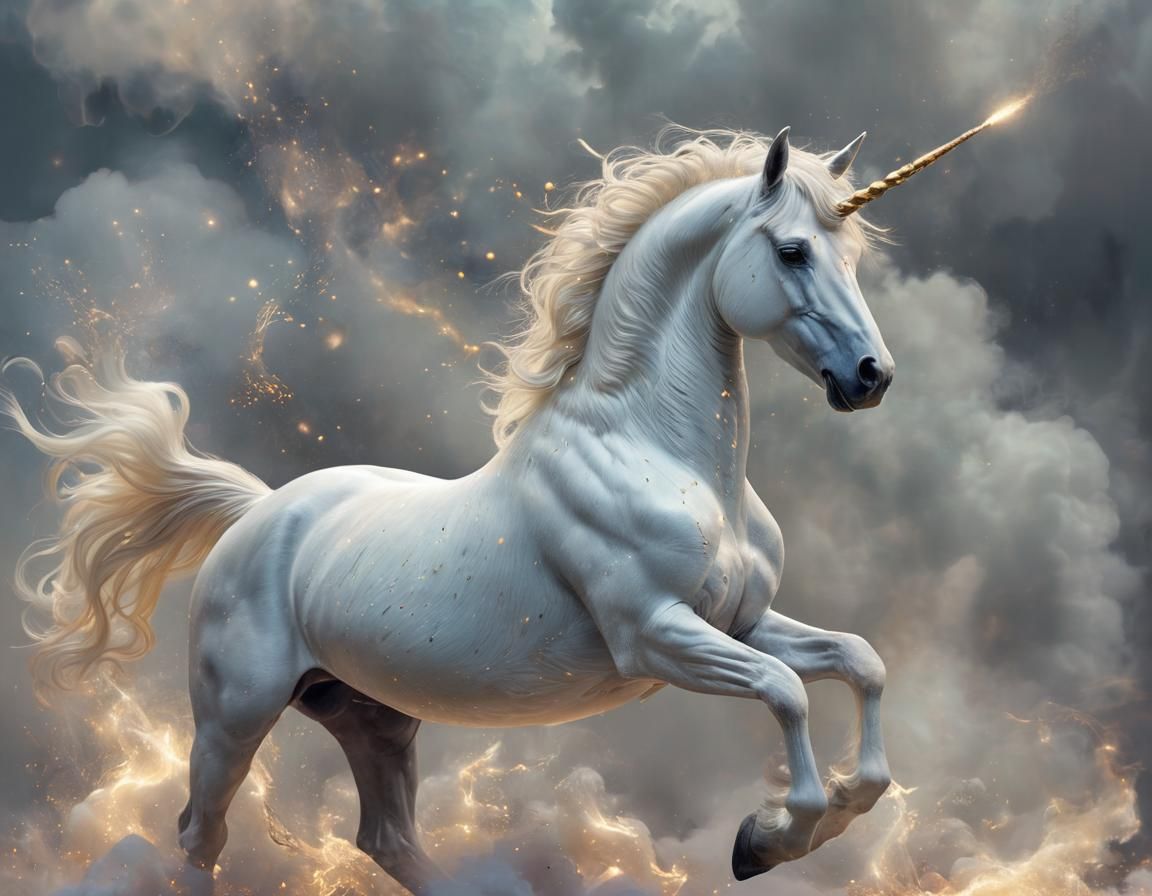 magical white unicorn - AI Generated Artwork - NightCafe Creator