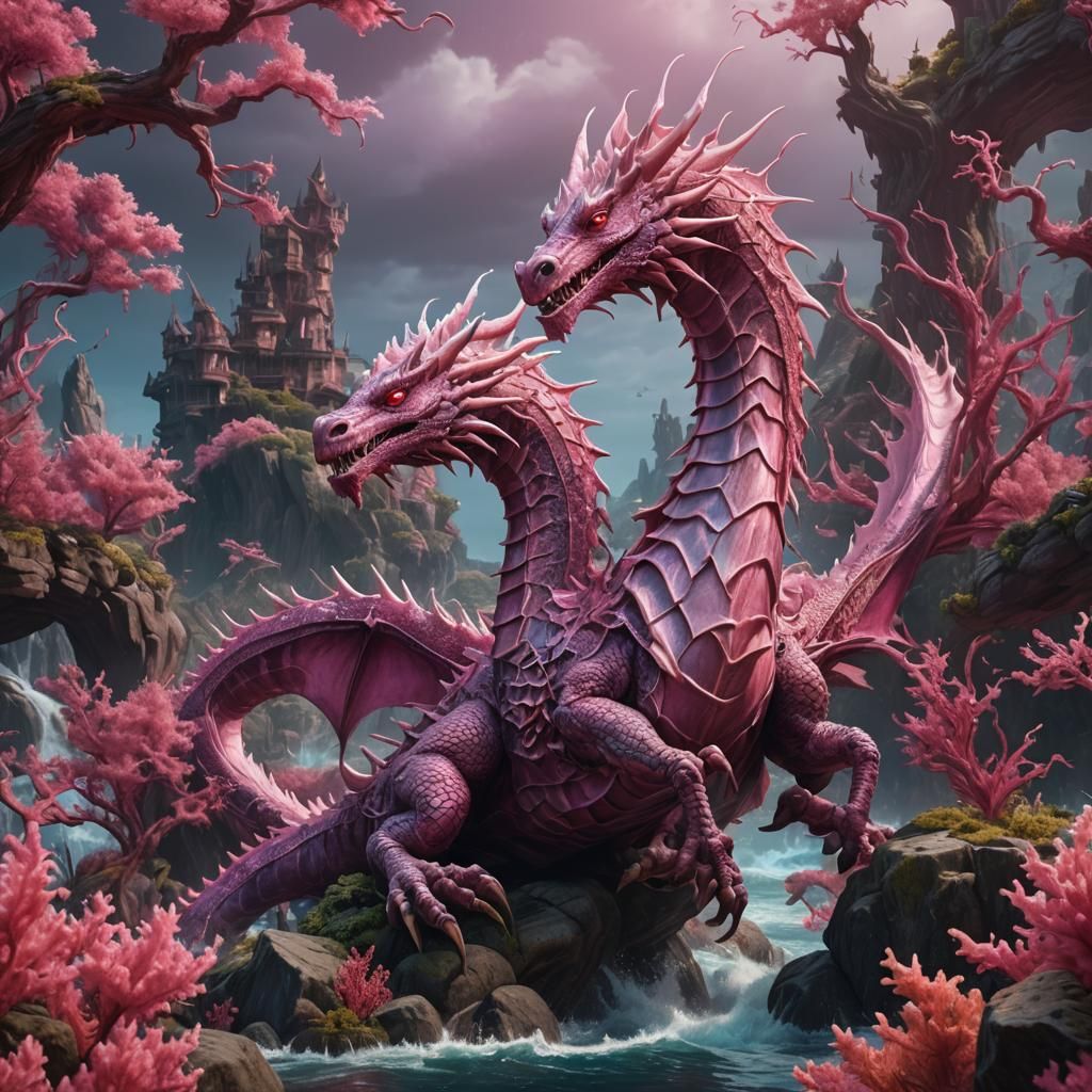 Massive pink sea Dragon