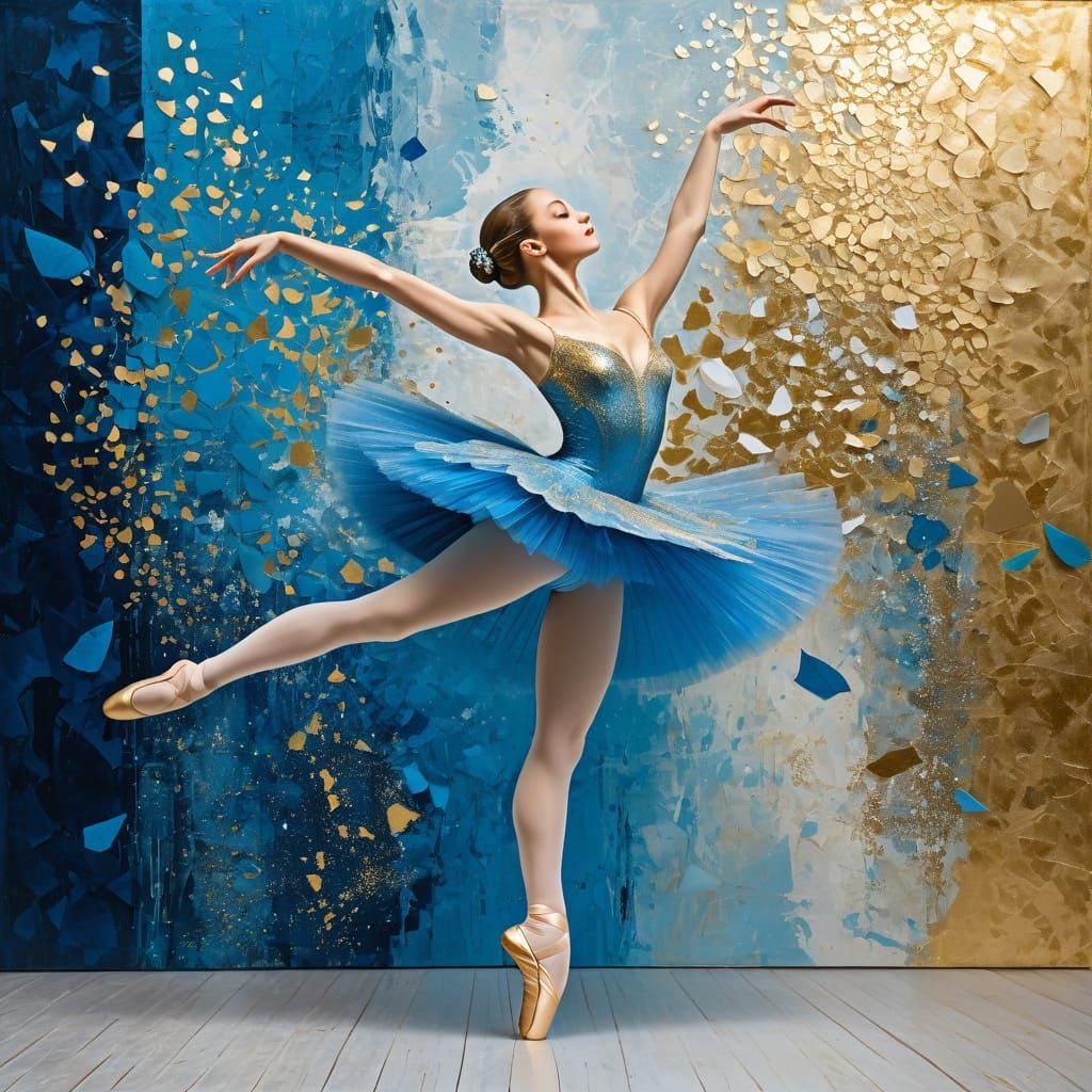 🌟 Arabesques d'Or dans l'Eclat d'Azur🌟