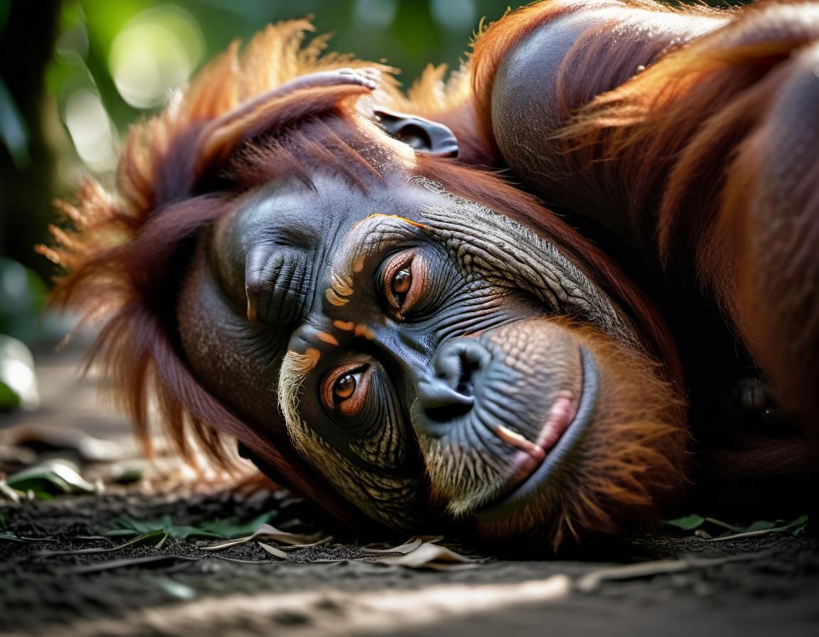  Orangutan's face