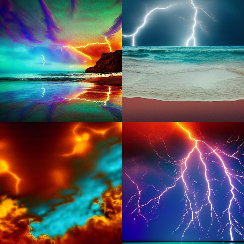 Lightning at the beach 😲