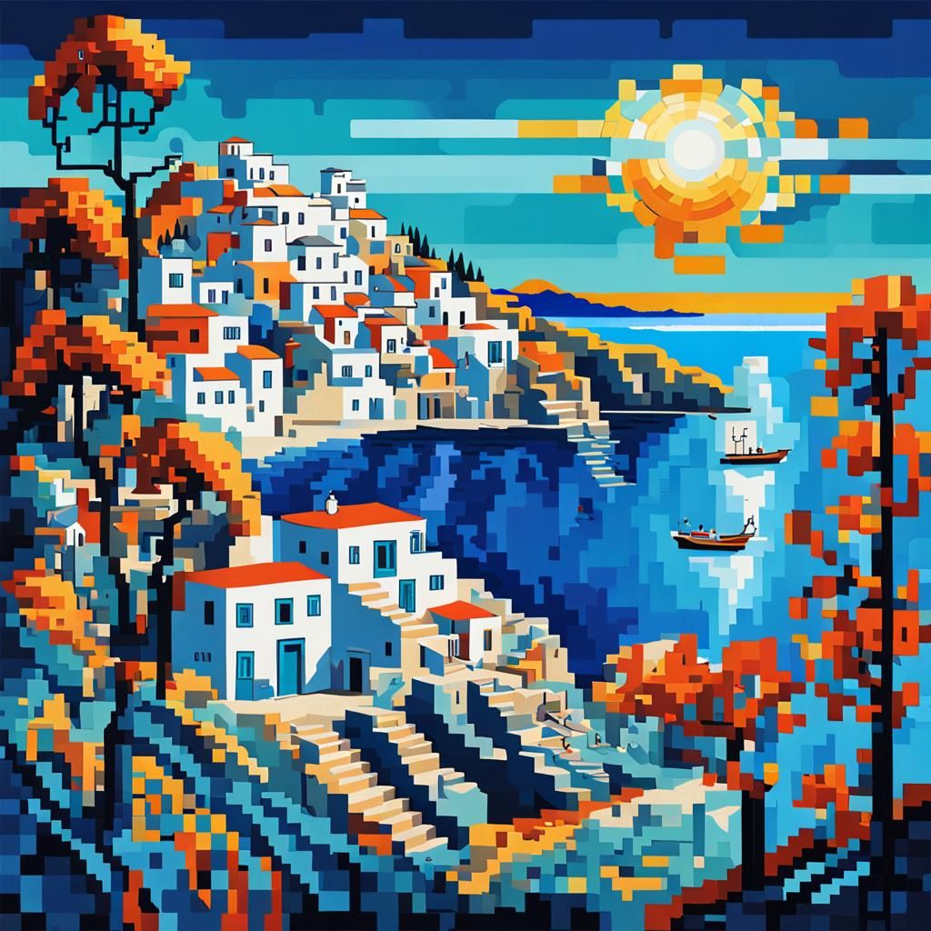 Pixet art Mediterranean coast