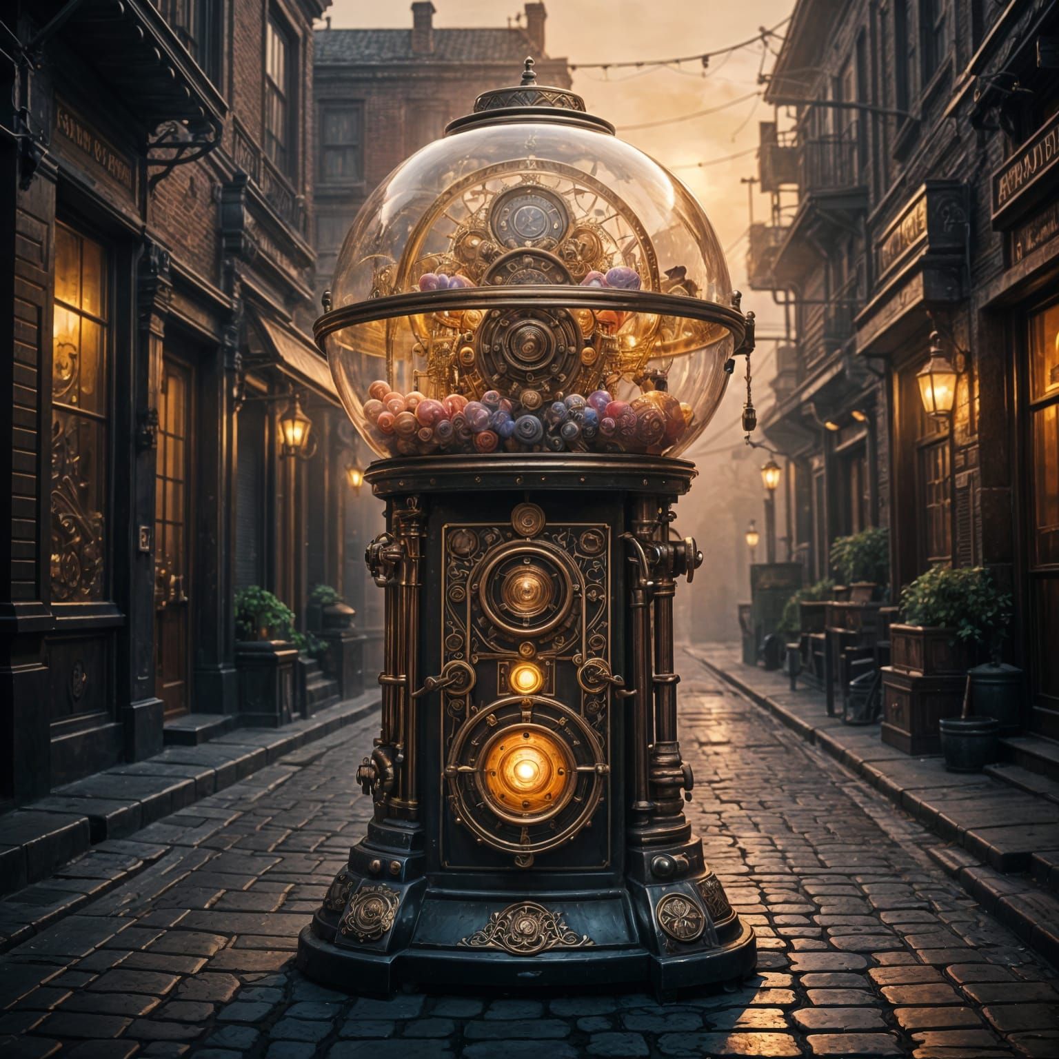 Retro Steampunk Bubble Gum Machine   by @Happy Jack