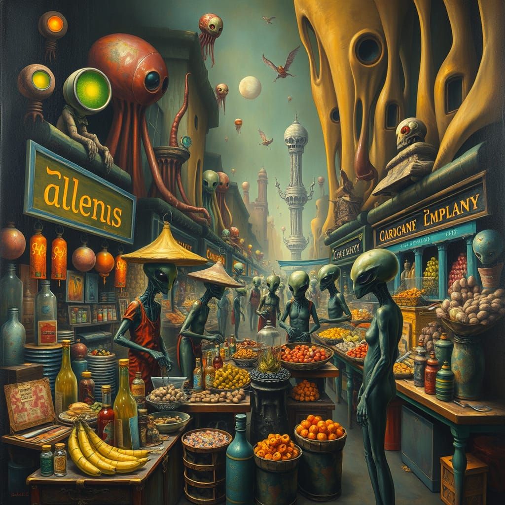 Alien Marketplace  by @Tasmaniac01