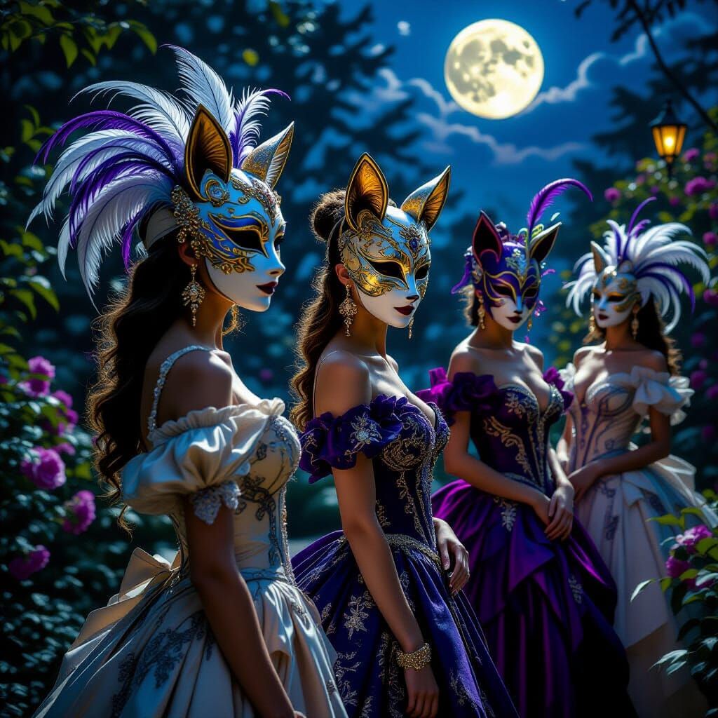 A Masquerade Night  by @WOLFIE