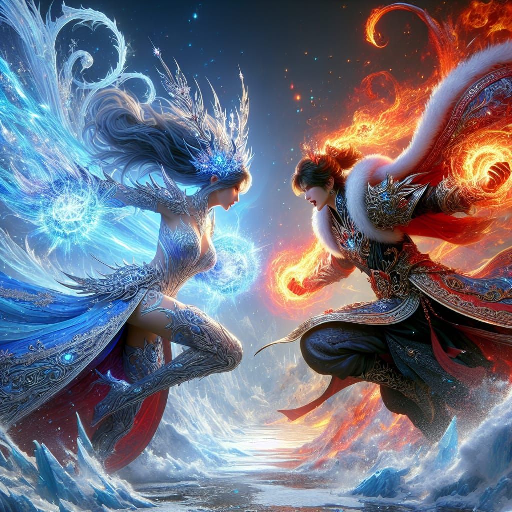 A Clash of Elements  by @AscendingFire