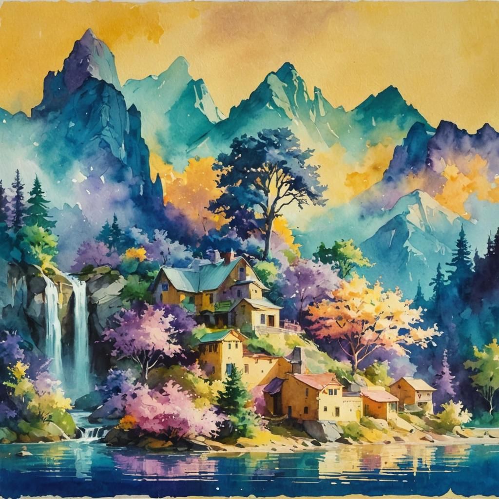 Portuguese watercolor   by @Ideal