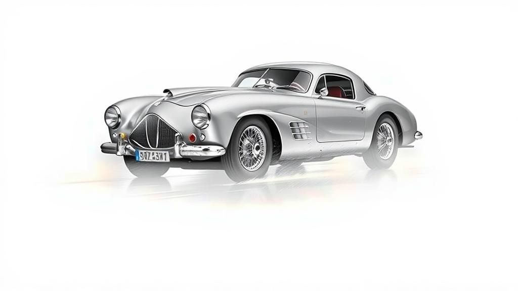 1953 silver italian sports car